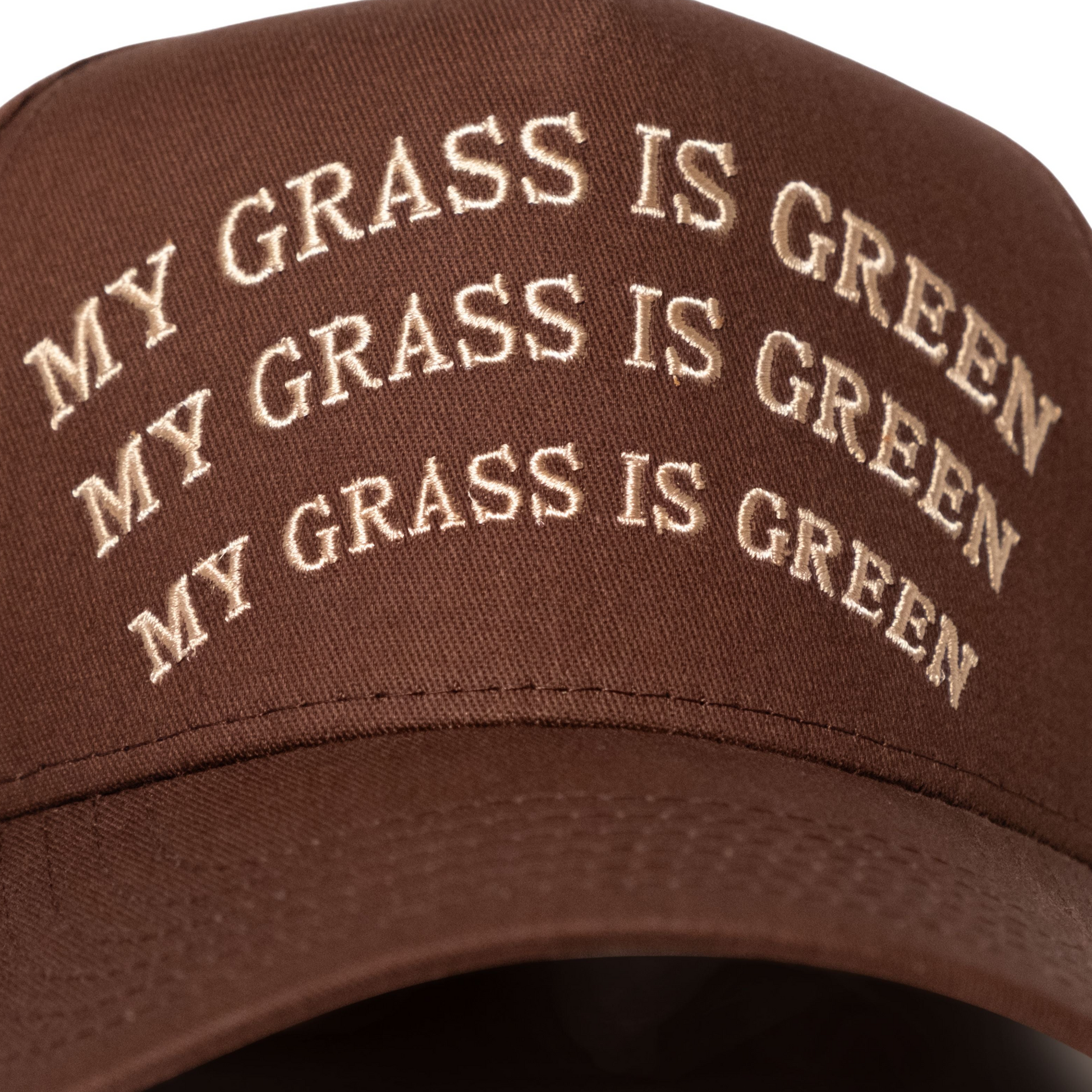 My Grass is Green A-Frame Snapback // ESPRESSO