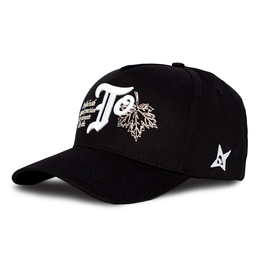 OS.TO A-Frame Snapback Black Staple V2 - Front quarter view