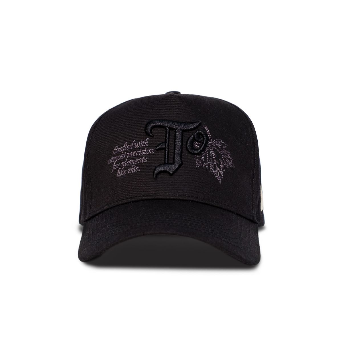 OS.TO A-Frame Snapback Blackout - Front view