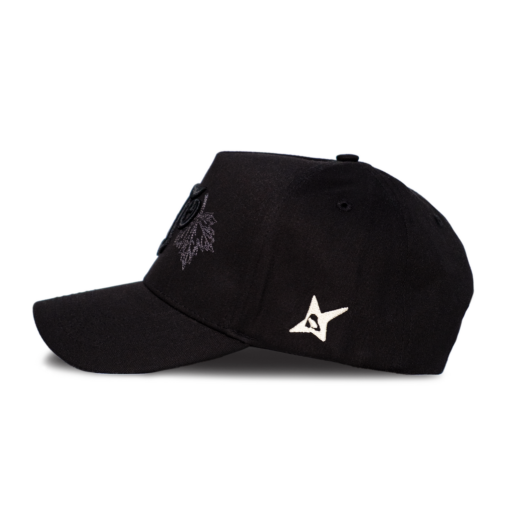 OS.TO A-Frame Snapback Blackout - Side view