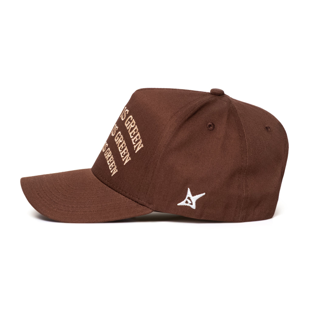 My Grass is Green A-Frame Snapback // ESPRESSO