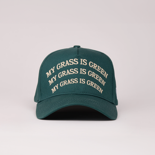 My Grass is Green A-Frame Snapback // Storm Green