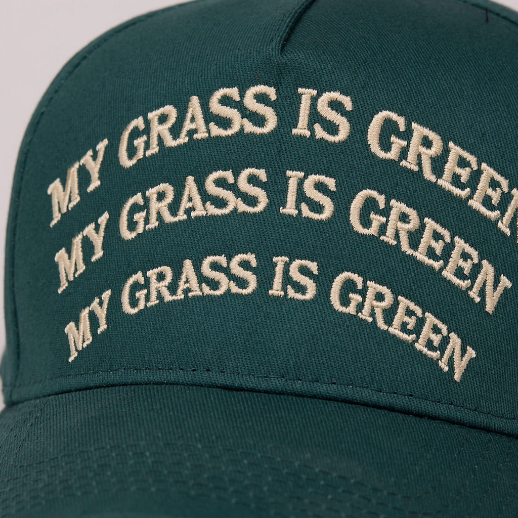 My Grass is Green A-Frame Snapback // Storm Green
