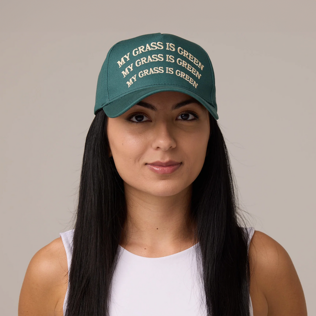 My Grass is Green A-Frame Snapback // Storm Green