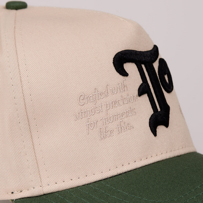 OS.TO A-Frame Snapback // Natural & Clover Green