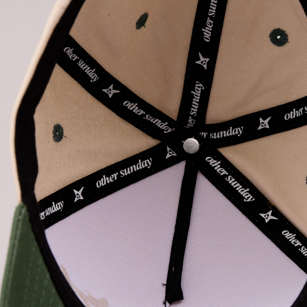 OS.TO A-Frame Snapback // Natural & Clover Green