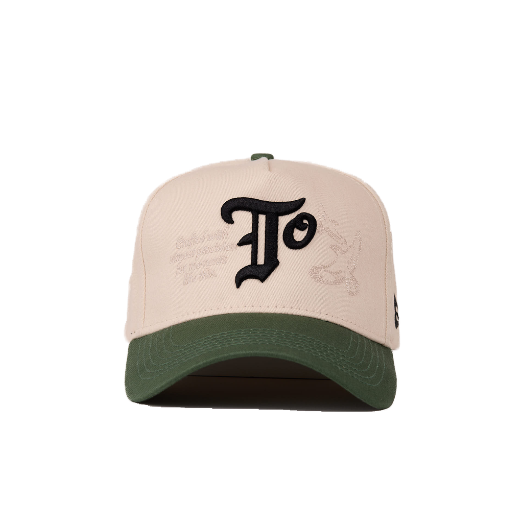 OS.TO A-Frame Snapback // Natural & Clover Green