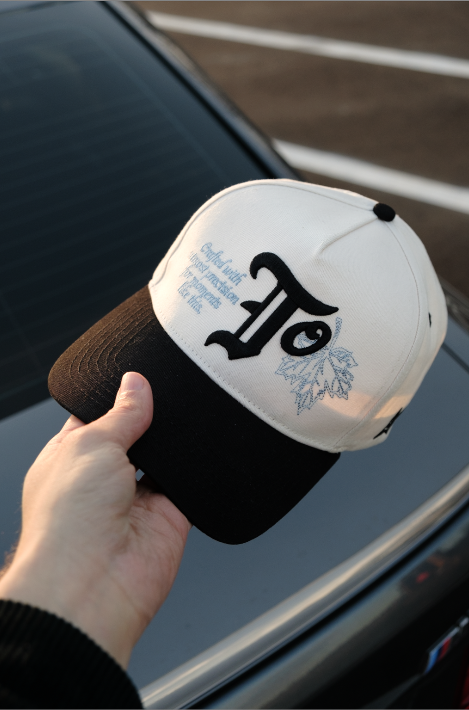 OS.TO A-Frame Snapback // Natural & Black