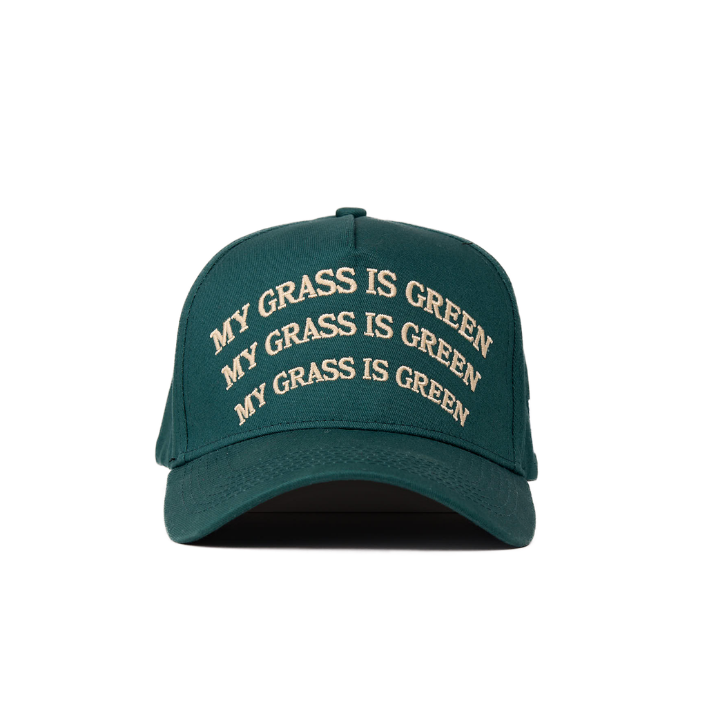 My Grass is Green A-Frame Snapback // Storm Green