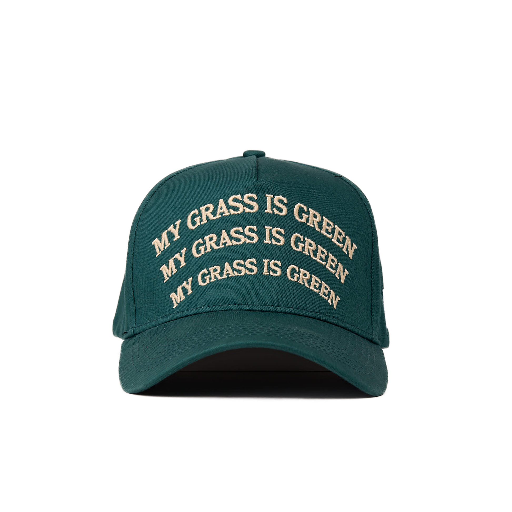 My Grass is Green A-Frame Snapback // Storm Green