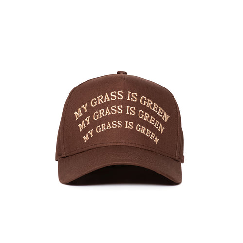 My Grass is Green A-Frame Snapback // ESPRESSO